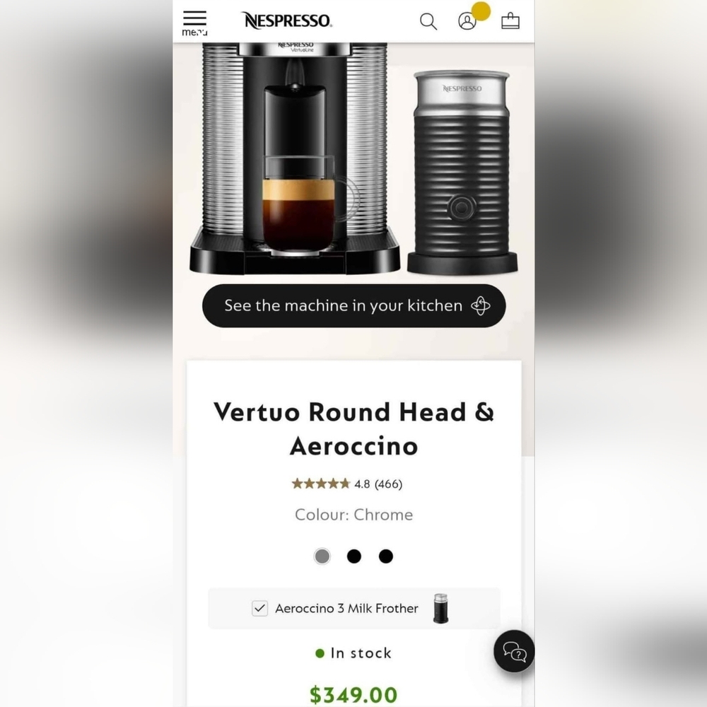 Nespresso Coffee Machine And Frother